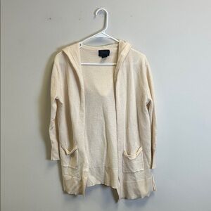 Women's Cream Hooded Sweater